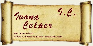 Ivona Ćelper vizit kartica